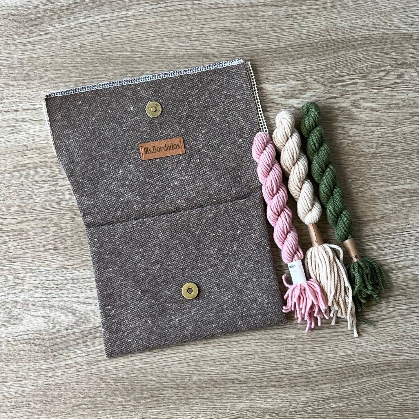 Bolsito beige Lanas pastel