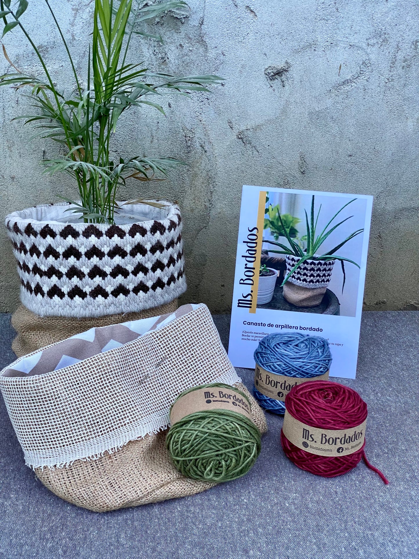 Canasto de arpillera Miramar