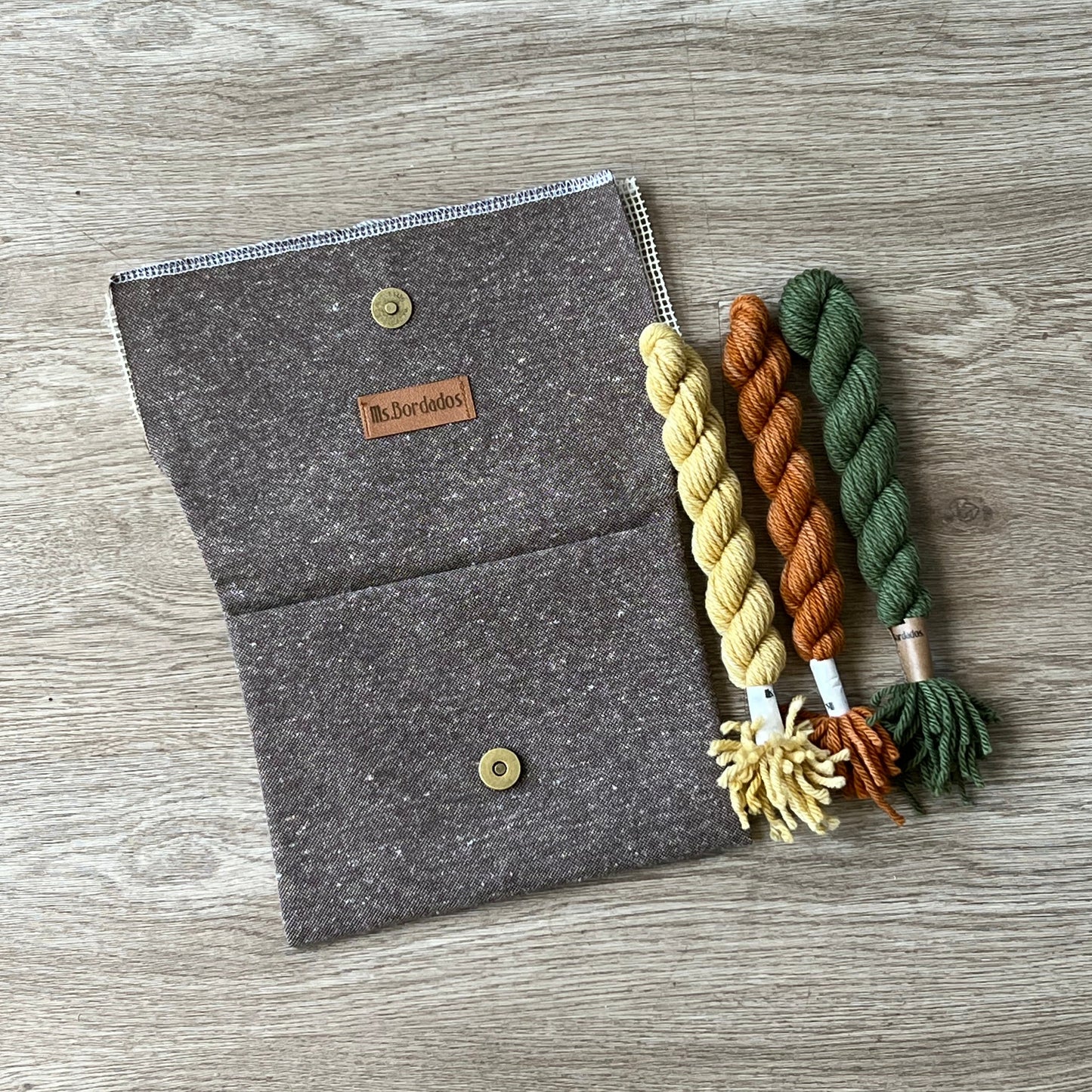 Bolsito beige Lanas tierra