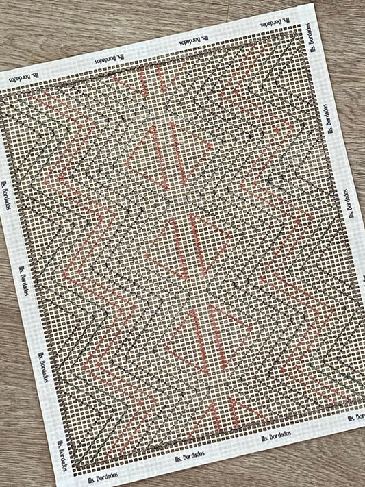 Cañamazo diseño zig zag