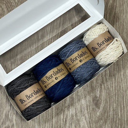 Combinación mar lanas merino