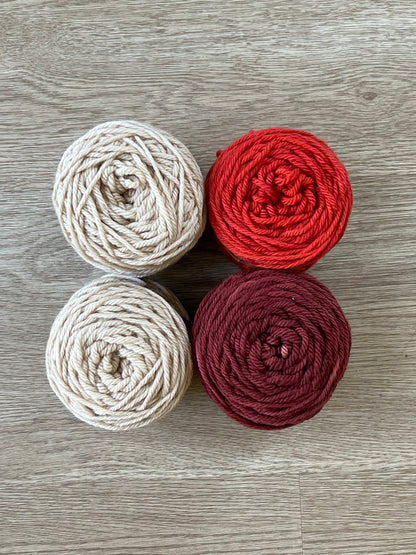 Lanas Zig Zag rojo