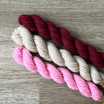 Lanas trio rosa maravillosa