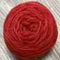 Ovillo de lana merino uruguaya color poppy