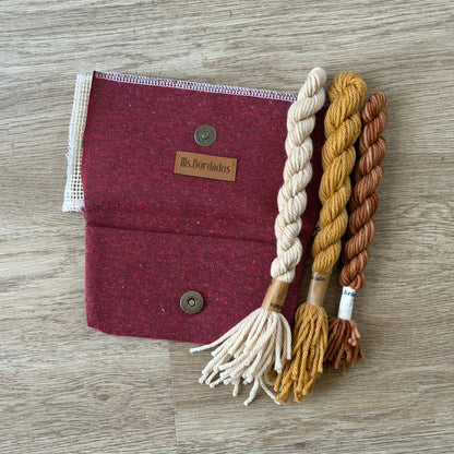 Portalentes rojo Lanas dorado