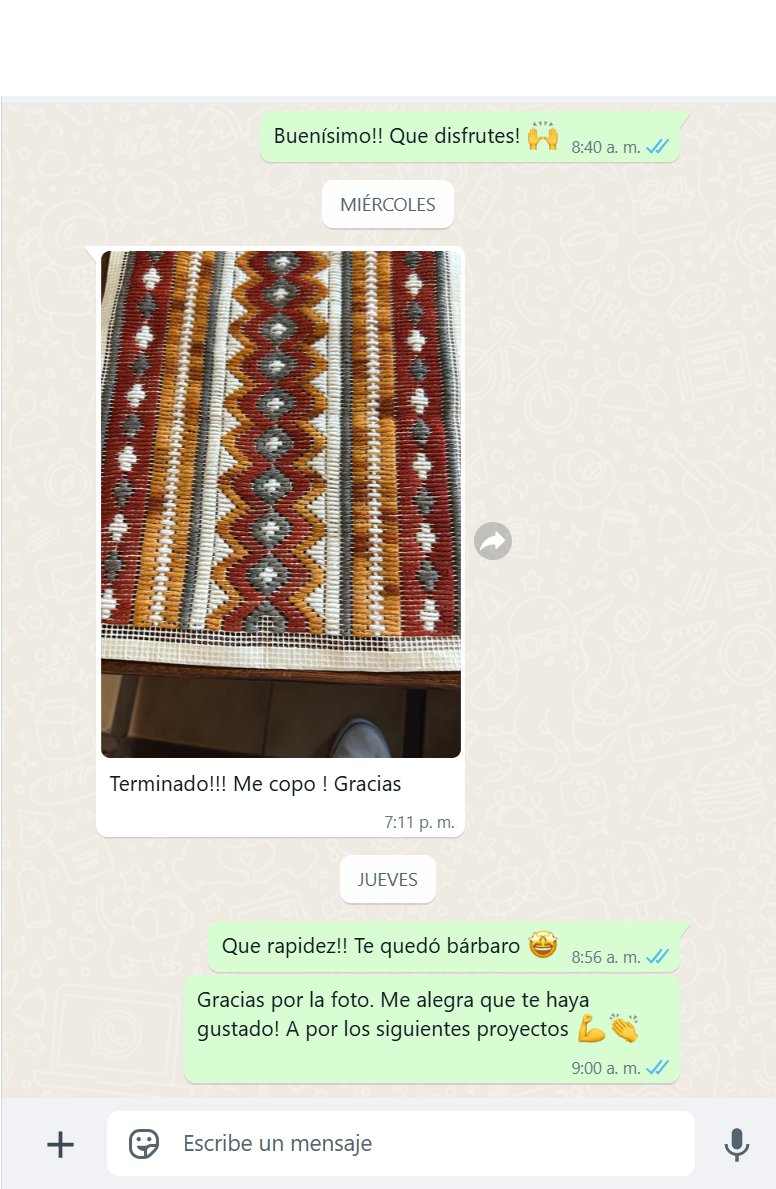 Testimonio alumna Bargello - Terminado Me copo Gracias