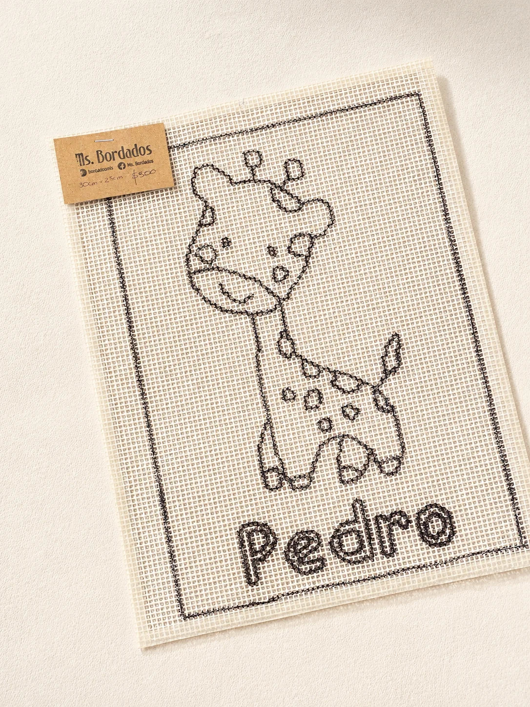 Canamazo Dibujado Infantil Jirafa Para Bordar Ms Bordados 2