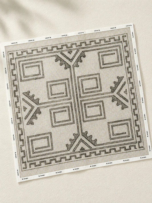 Canamazo Dibujado Puno Greca Para Bordar Ms Bordados