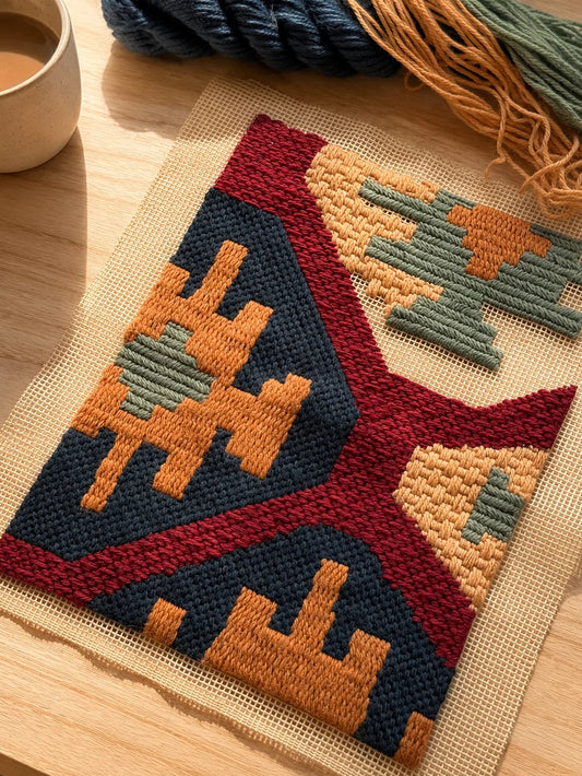 Kit de bordado en cañamazo - Sierra Patio