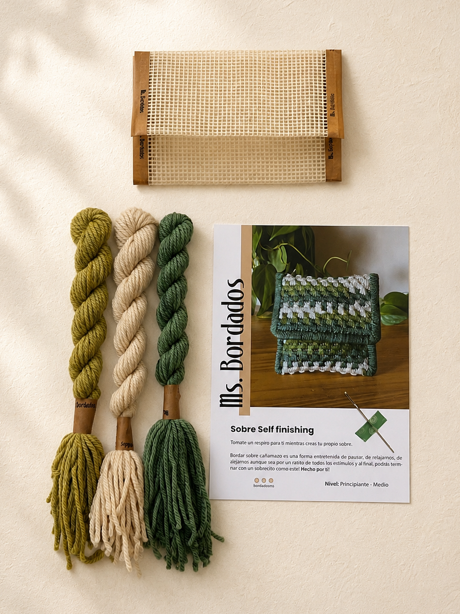 Kit de Bordado en Cañamazo – Sobre Moña